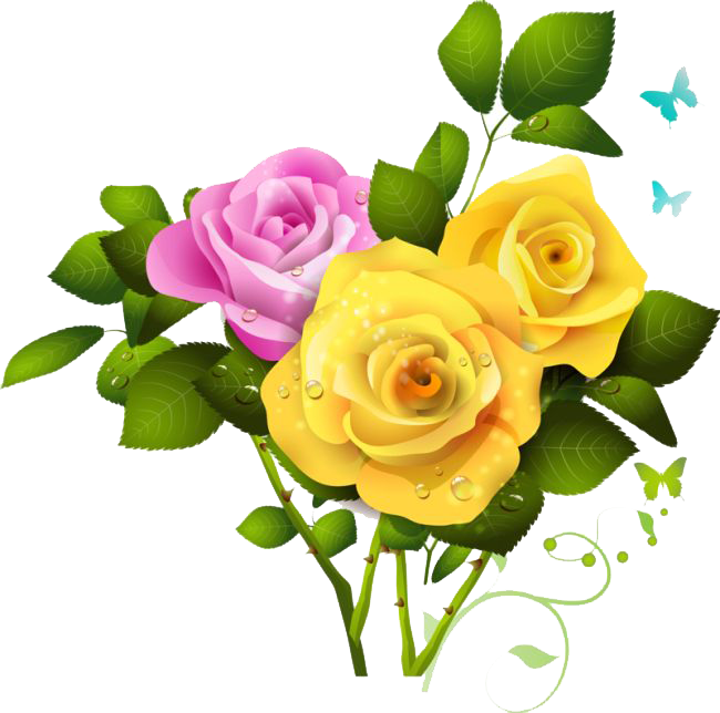 Download PNG image - Valentine Rose Bouquet Transparent Background 