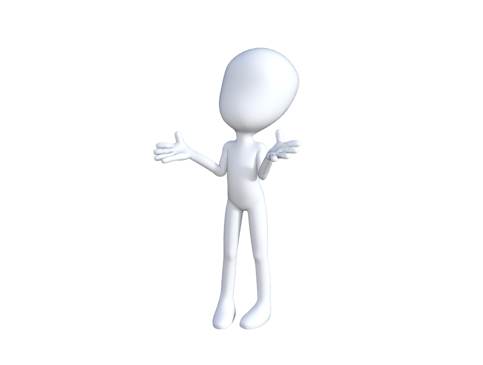 Download PNG image - White 3D Figure Man PNG Clipart 