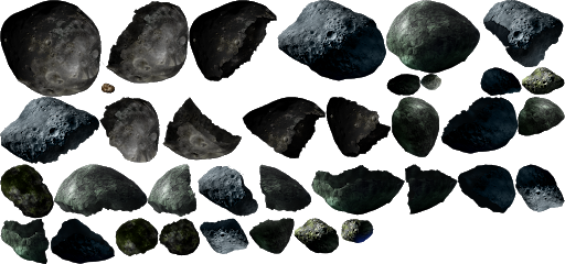Download PNG image - Broken Asteroid PNG Free Download 