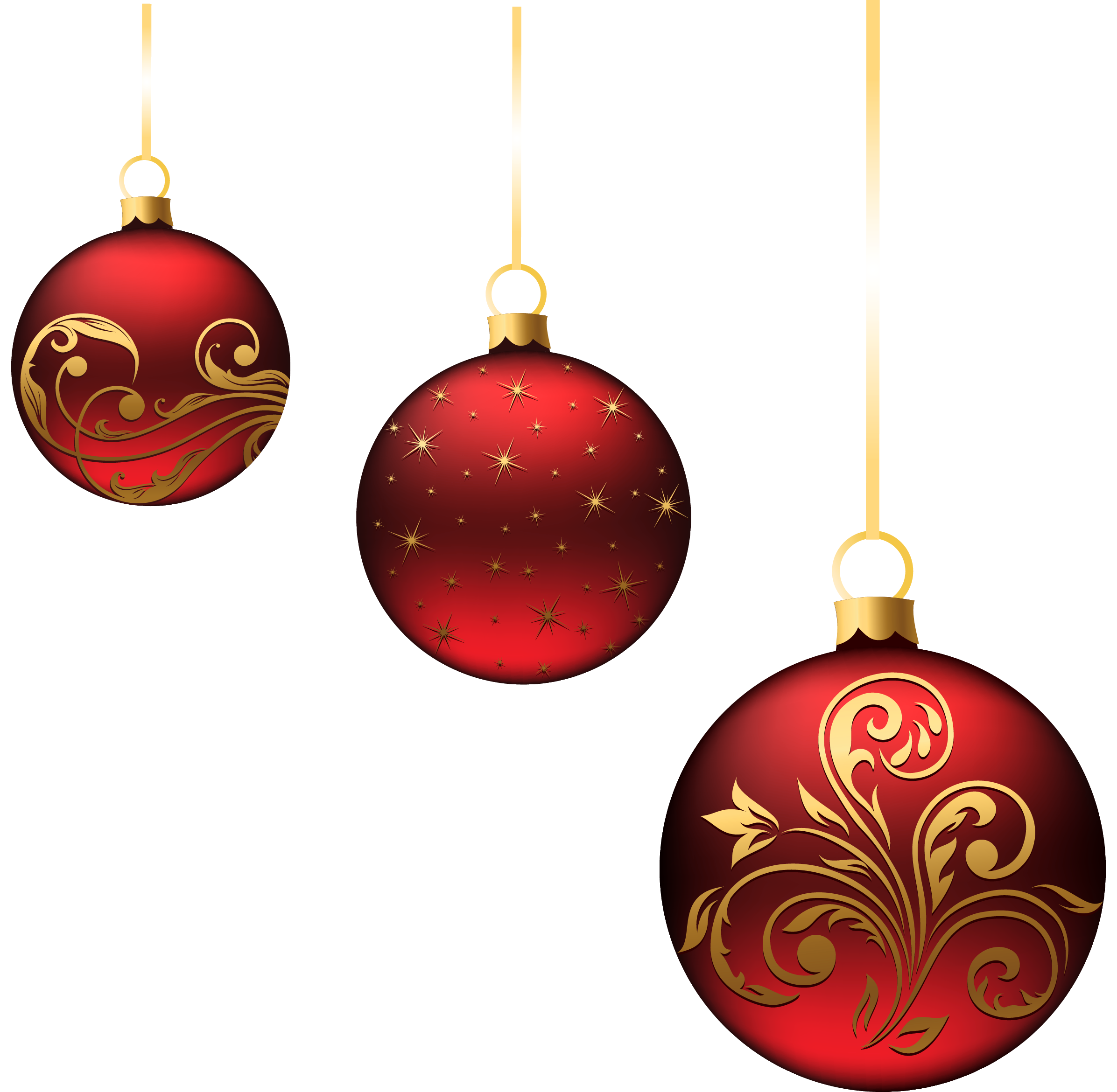 Colorful Christmas Ornaments Transparent Images PNG