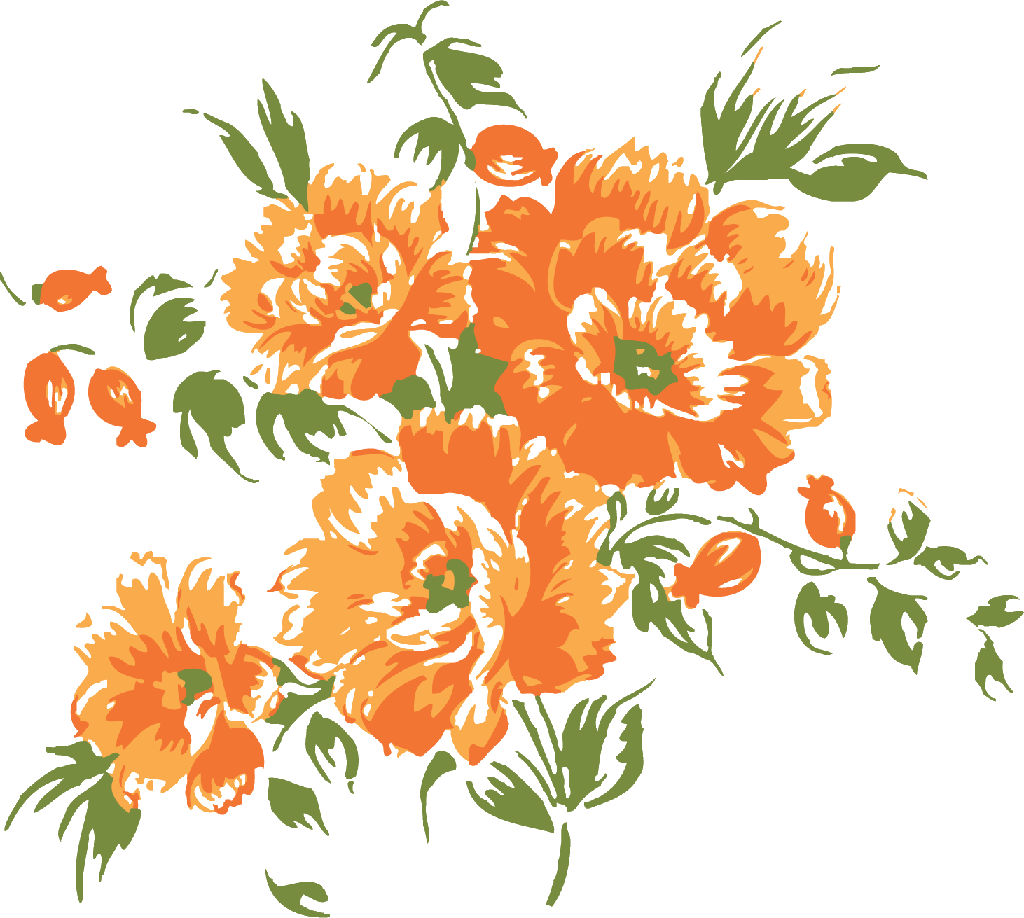 Download PNG image - Flower Artwork PNG Background Image 