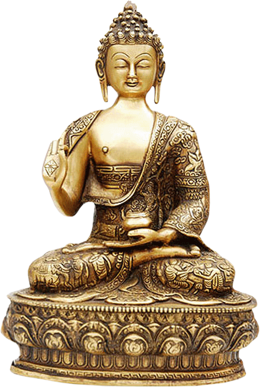 Download PNG image - Golden Buddha Statue PNG File 
