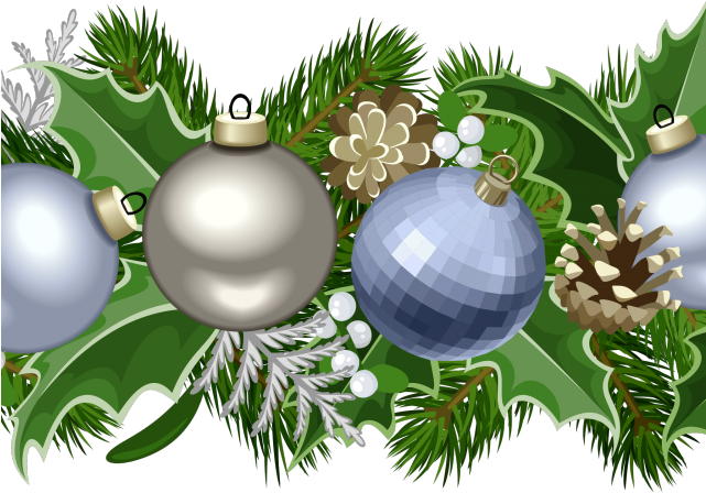Download PNG image - Green Christmas Ornaments PNG HD 
