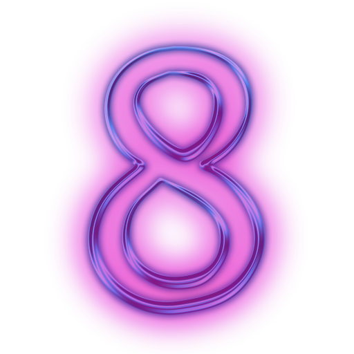 Download PNG image - Neon Number PNG HD 