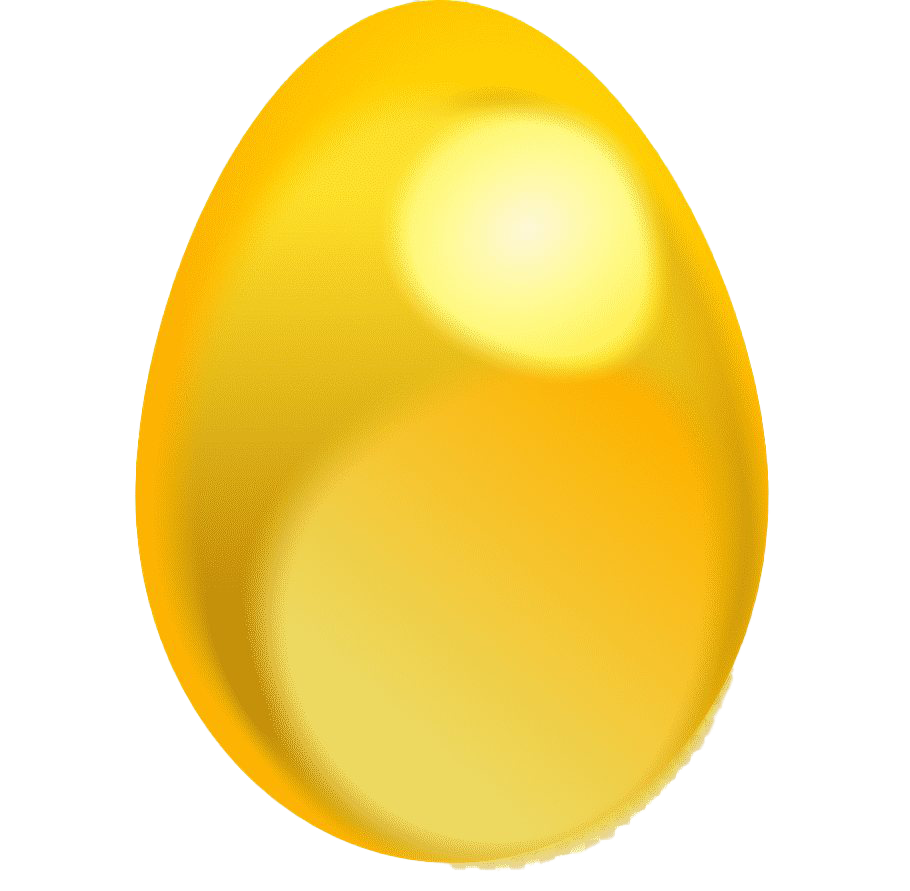 Download PNG image - Plain Yellow Easter Egg PNG Clipart 