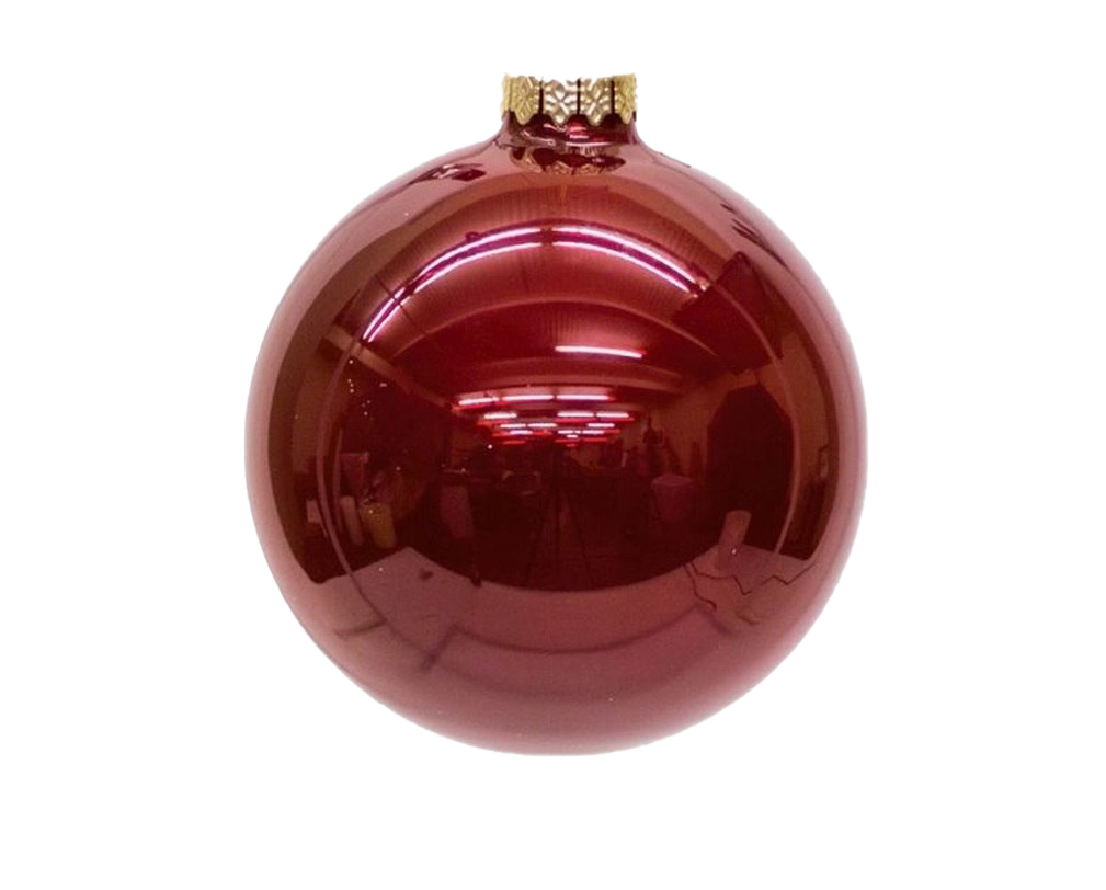 Download PNG image - Single Red Christmas Ball Transparent PNG 