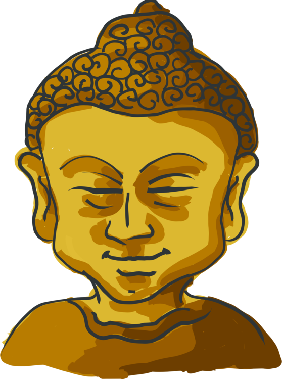 Download PNG image - Vector Buddha Face Transparent Background 