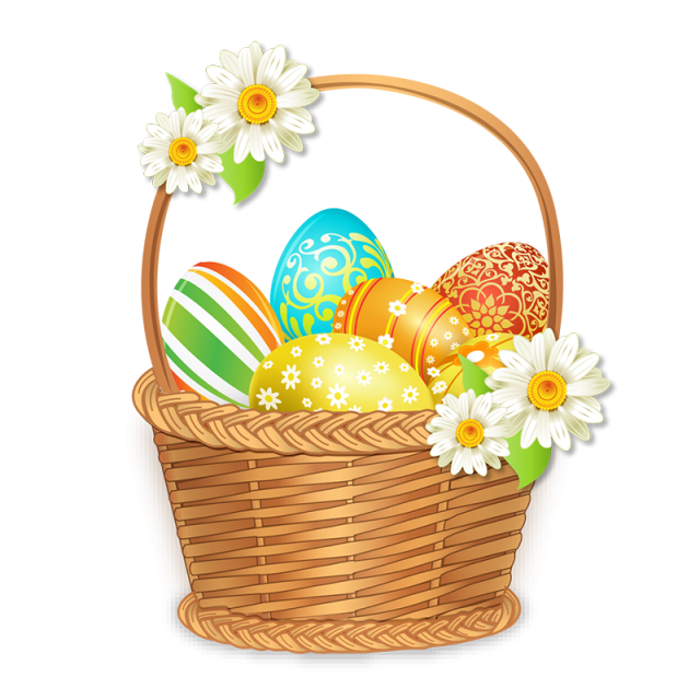 Download PNG image - Vector Easter Egg Basket PNG Photos 