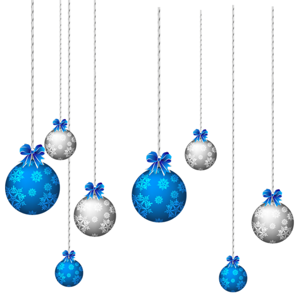 Blue Christmas Bauble PNG Pic