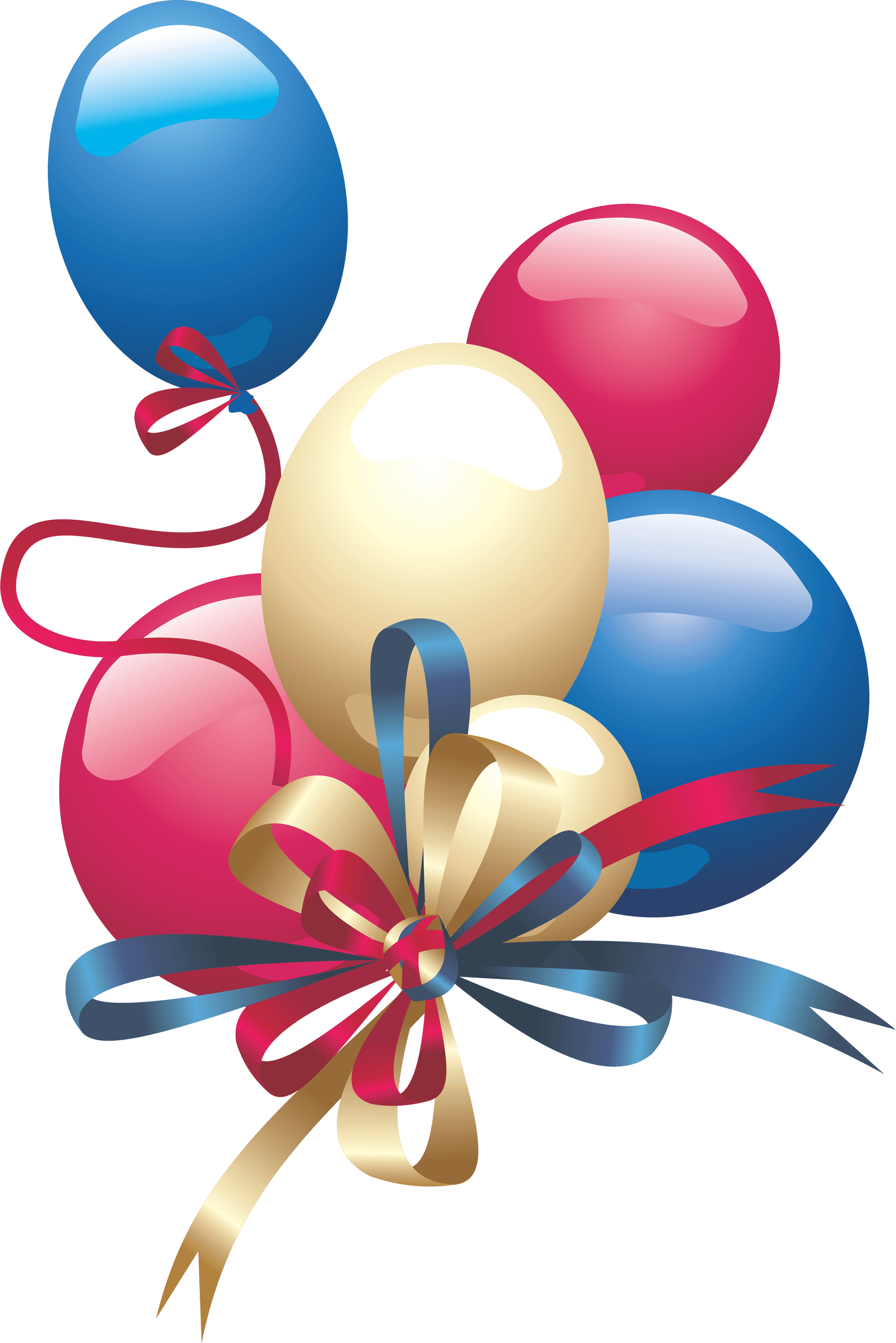 Download PNG image - Colored Birthday Party Balloon PNG 