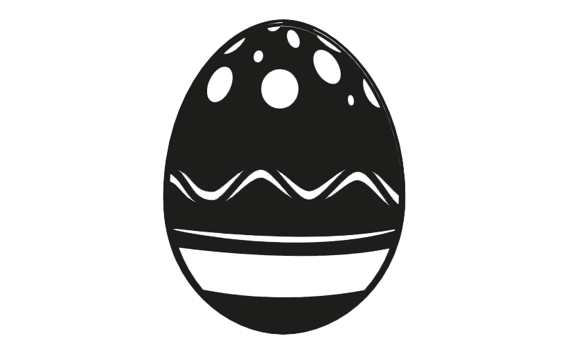 Download PNG image - Decorative Black Easter Egg PNG Transparent Image 