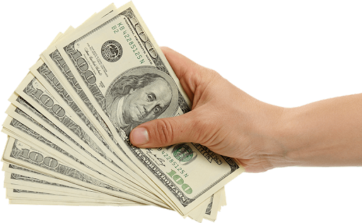 Download PNG image - Female Hand Holding Dollars PNG Clipart 