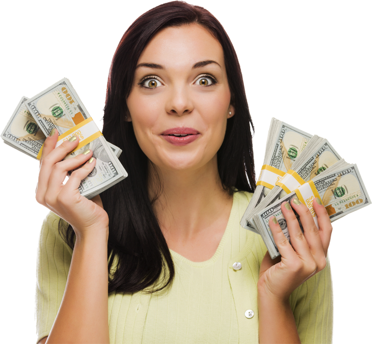 Download PNG image - Female Hand Holding Dollars PNG Photos 