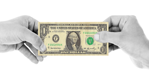 Download PNG image - Hand Holding Dollars Transparent Background 