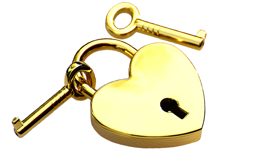 Download PNG image - Heart Key Background PNG 
