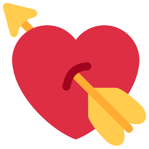 Download PNG image - Love Heart Arrow PNG File 