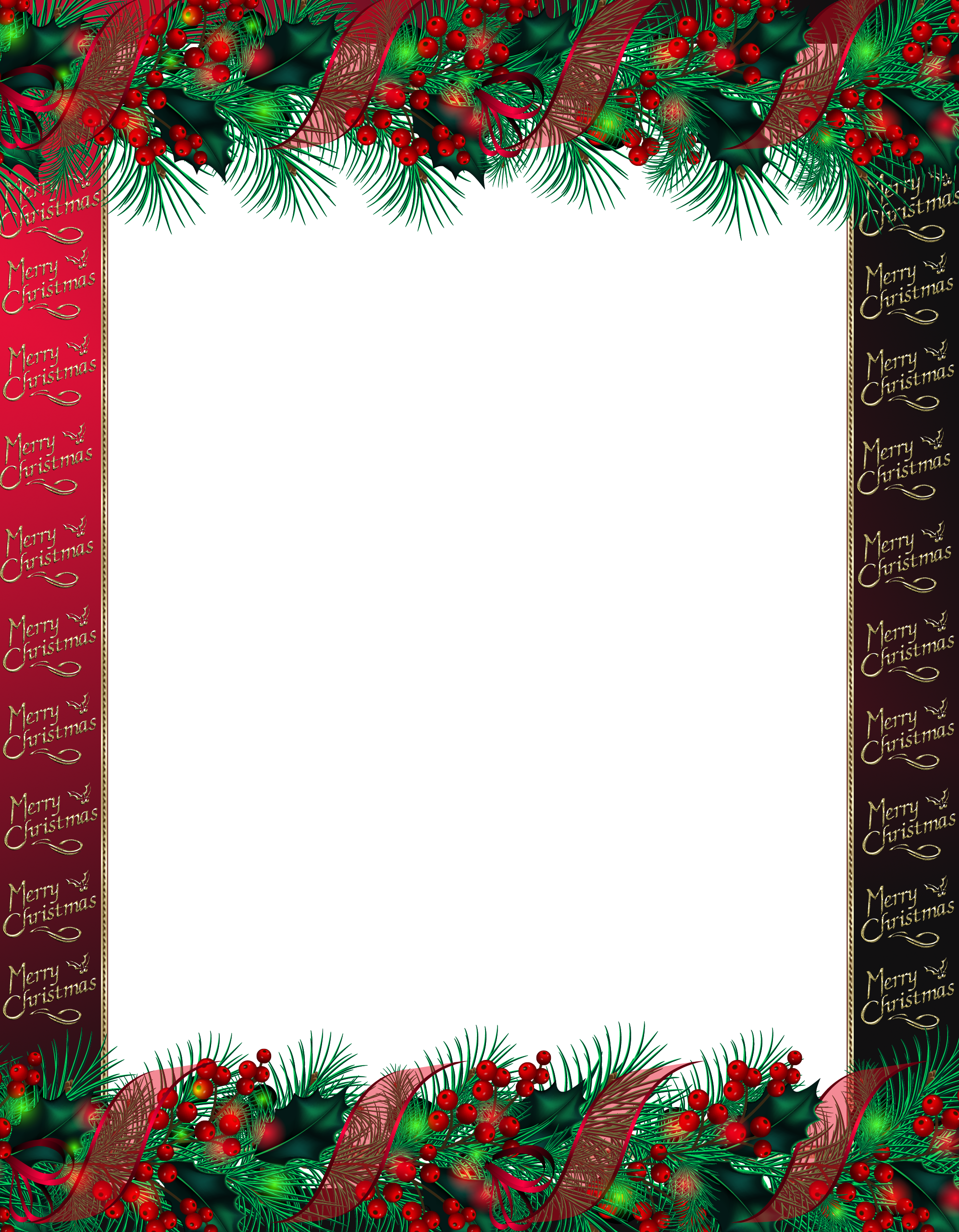 Download PNG image - Red Christmas Frame PNG Pic 