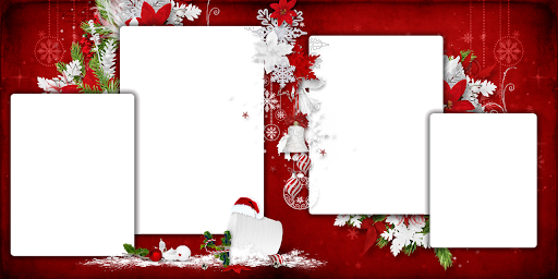 Download PNG image - Red Christmas Frame PNG Transparent Picture 