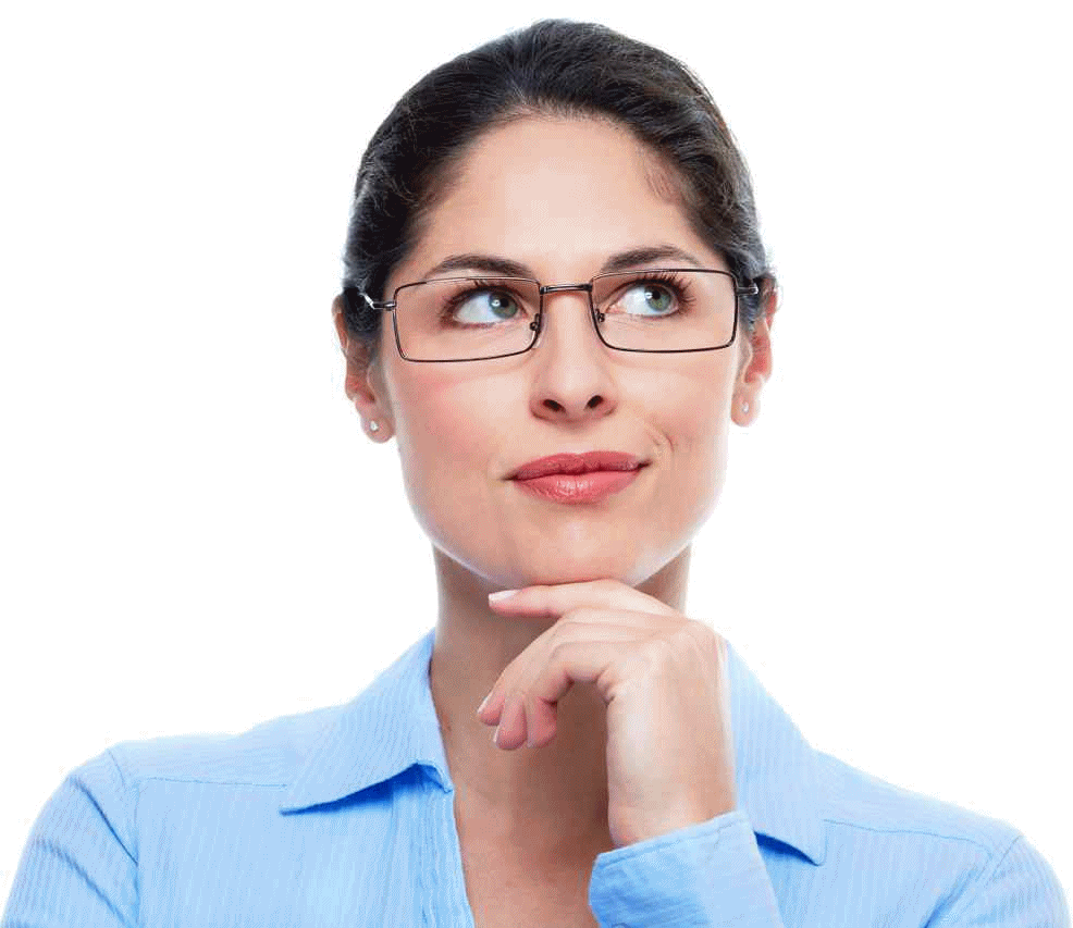 Download PNG image - Thinking Woman PNG Background Image 