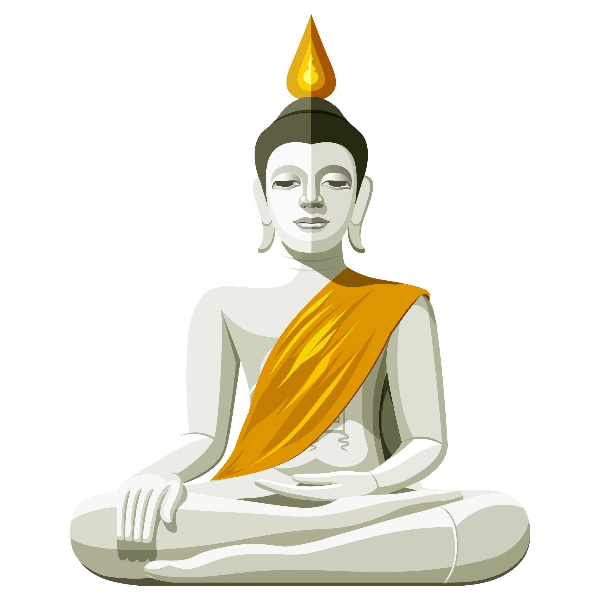 Download PNG image - Vector Buddha Statue PNG Image 