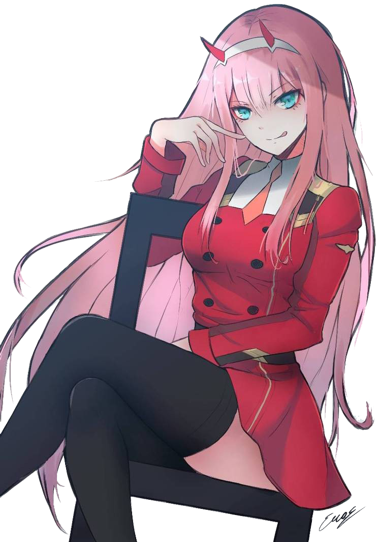 Download PNG image - Zero Two Fanart PNG Background Image 