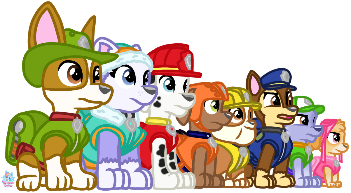 Download PNG image - All Paw Patrol Pups – Rainbow Eevee PNG 