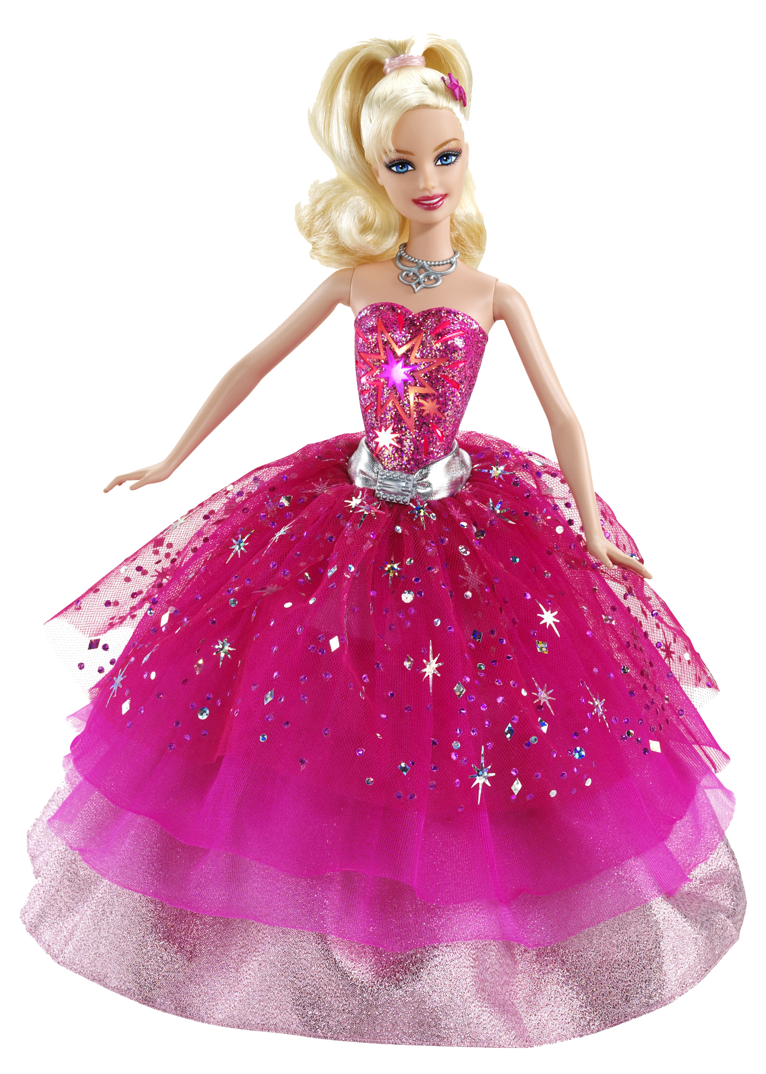 Download PNG image - Barbie Doll Princess Pink Gown PNG 