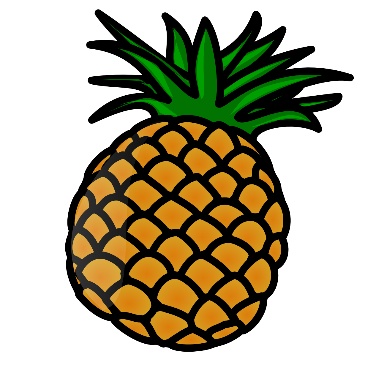 Download PNG image - Cartoon Pineapple Clip Art PNG 