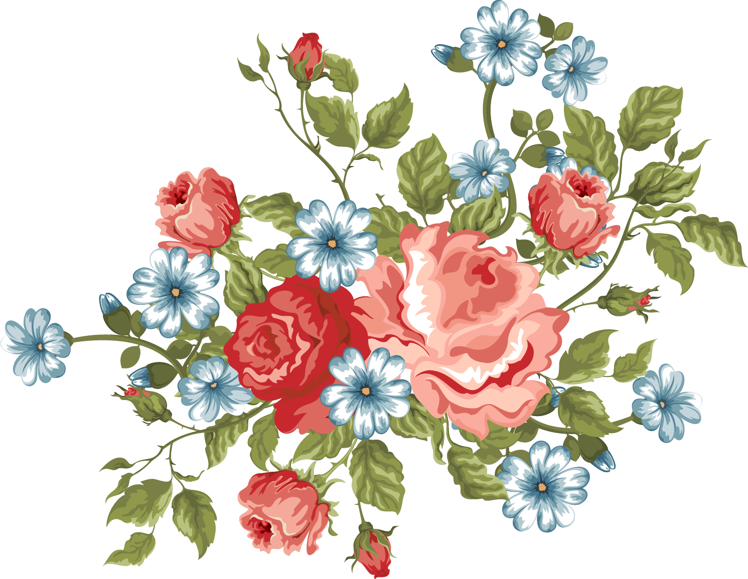 Download PNG image - Flower Artwork Background PNG 