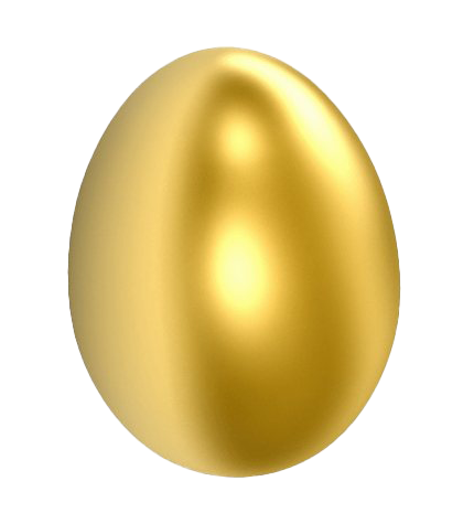 Download PNG image - Gold Easter Egg PNG File 