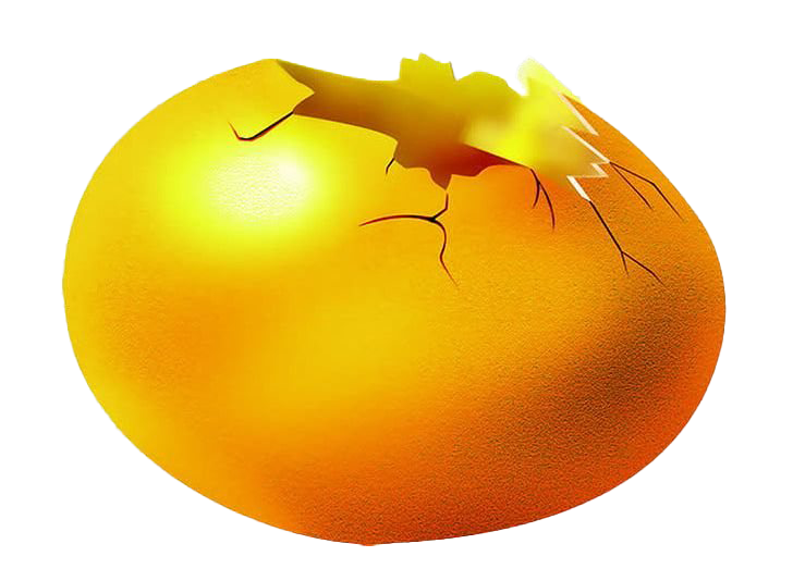 Download PNG image - Plain Cracked Easter Egg PNG Pic 
