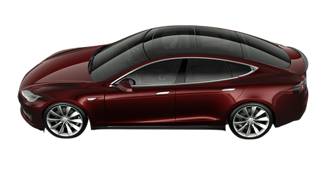 Download PNG image - Red Tesla Car PNG Image 