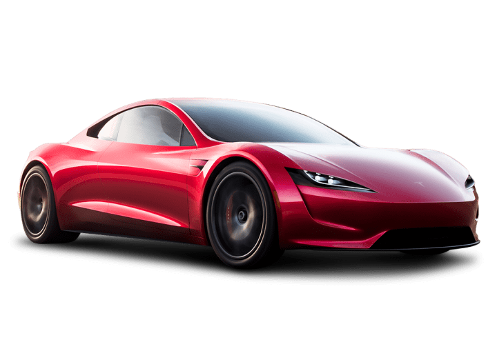 Download PNG image - Red Tesla Car PNG 