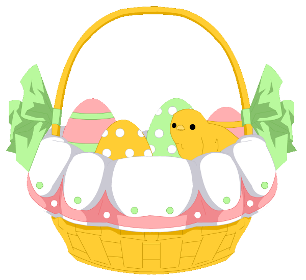 Download PNG image - Vector Easter Egg Basket PNG HD 