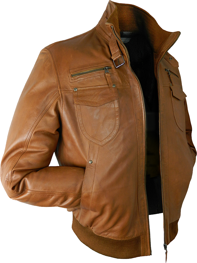 Download PNG image - Brown Leather Jacket PNG Photos 