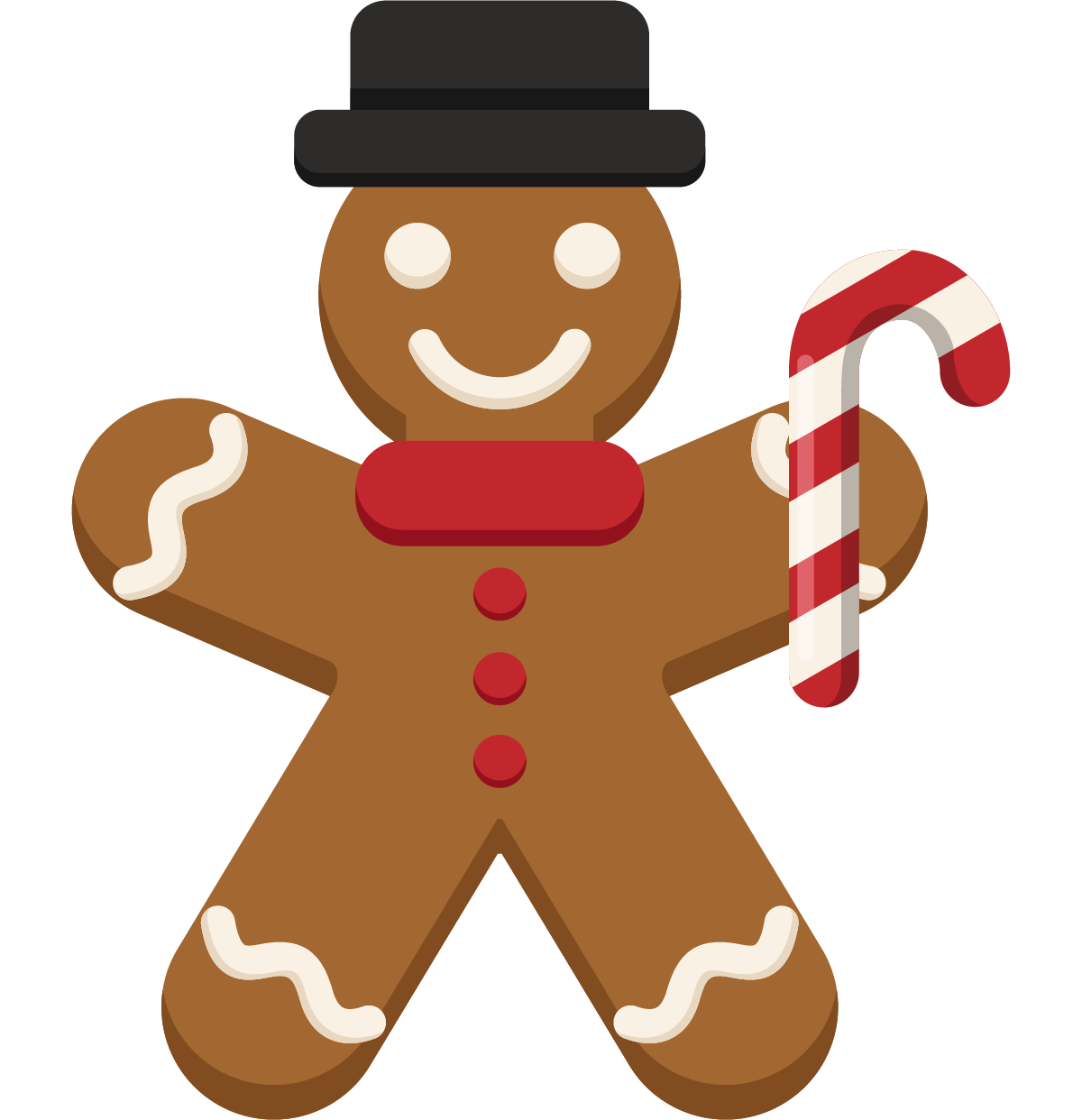 Download PNG image - Christmas Gingerbread Man Transparent Background 