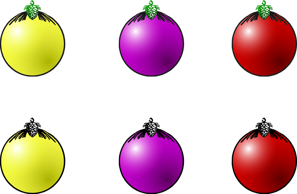 Download PNG image - Colorful Christmas Ornaments PNG Pic 