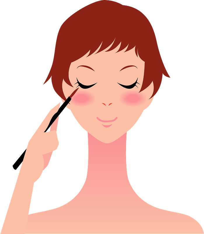 Download PNG image - Girl Doing Makeup Transparent PNG 
