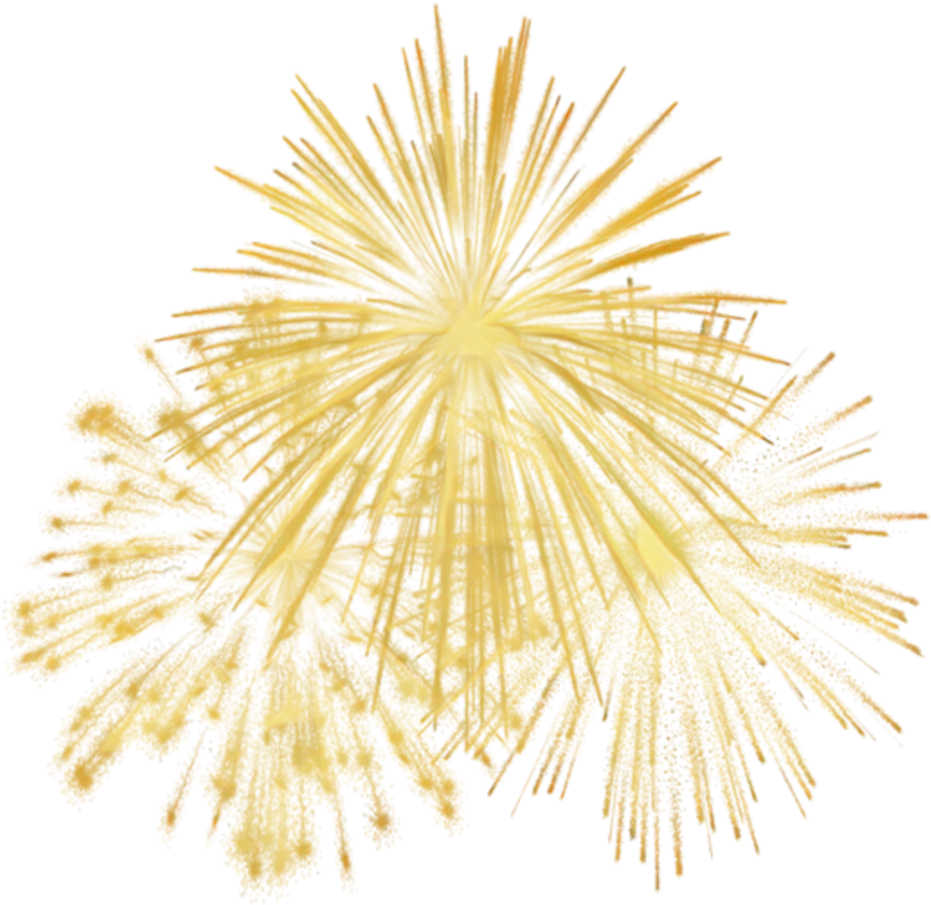 Download PNG image - Gold Fireworks PNG Image 