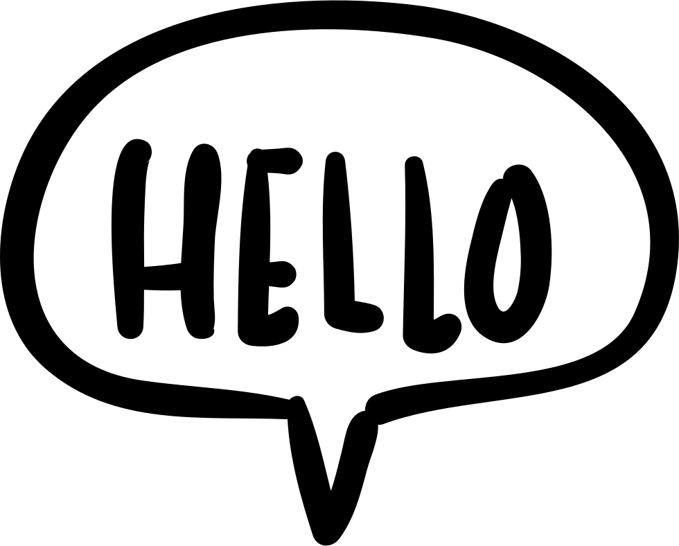 Download PNG image - Hello Silhouette PNG HD 