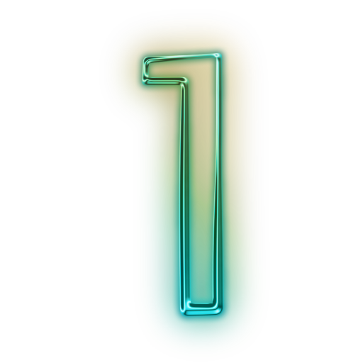 Download PNG image - Neon Number PNG Photos 