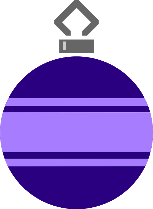 Download PNG image - Purple Christmas Ornaments PNG Pic 
