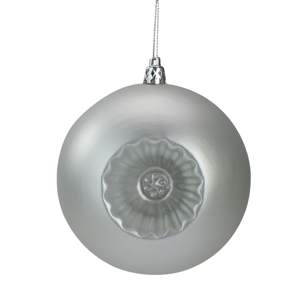 Download PNG image - Silver Christmas Ball PNG Pic 