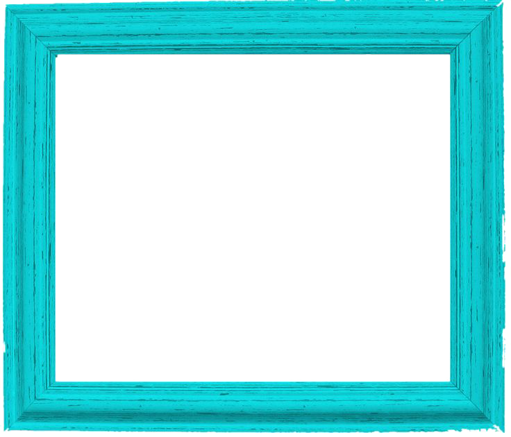 Download PNG image - Square Teal Frame Transparent PNG 