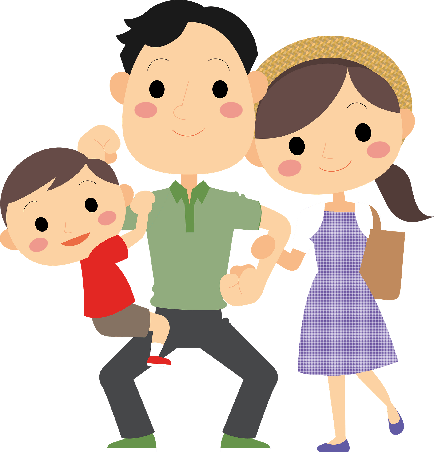 Download PNG image - Vector Happy Mother With Baby Transparent Background 