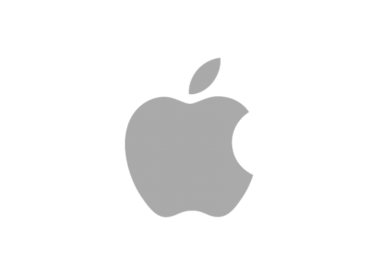 Download PNG image - Apple Grey Logo Transparent Background 