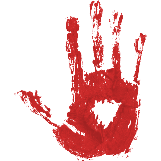 Download PNG image - Clipart Bloody Hand PNG 