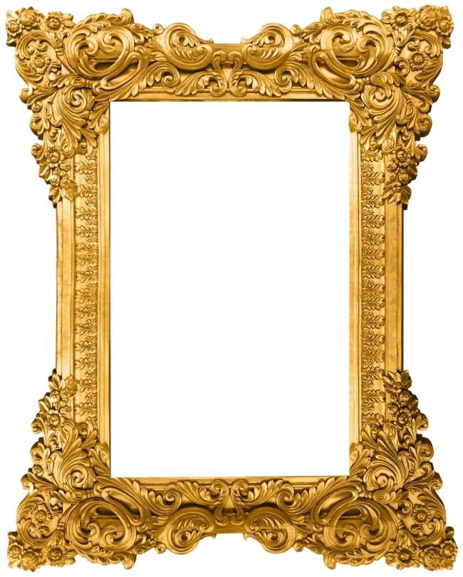 Download PNG image - Gold Pattern Frame PNG Clipart 