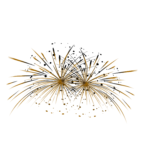 Download PNG image - Golden Vector Fireworks PNG Clipart 