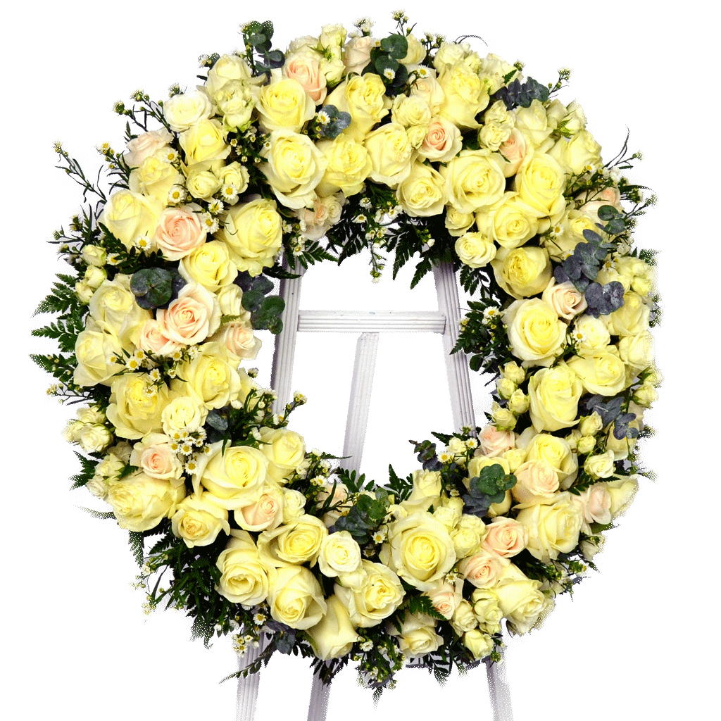Download PNG image - Wreath Funeral Flowers Transparent PNG 